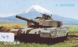 Télécarte JAPON * WAR TANK (169) MILITAIRY LEGER ARMEE PANZER Char De Guerre * KRIEG * JAPAN Phonecard Army - Armée