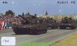 Télécarte JAPON * WAR TANK (170) MILITAIRY LEGER ARMEE PANZER Char De Guerre * KRIEG * JAPAN Phonecard Army - Armée