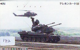 Télécarte JAPON * WAR TANK (172) MILITAIRY LEGER ARMEE PANZER Char De Guerre * KRIEG * JAPAN Phonecard Army - Armée
