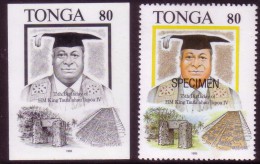 Tonga 1993 - King Tupou With Monuments - Proof + Specimen - Tonga (1970-...)