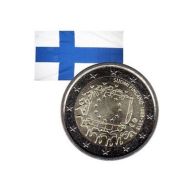 2 Euros Commémorative Finlande 30 Ans Drapeau Européen 2015 - Otros & Sin Clasificación