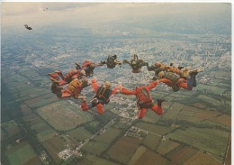 201 Etoile : Parachutistes Formation à 9 + 1 (au Dessus De La Vallée De Pau) - Parachutisme