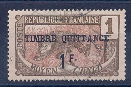 CONGO FRANCAIS - Q 5  1F SUR 1C TIMBRE POSTAL UTILISATION FISCALE OBL USED COTE 30 EUR - Used Stamps