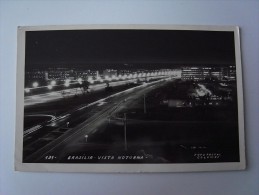 1 Cpa - Brazil Brasil - Brasilia - Vista Noturna - Foto Colombo (2 Scans) - Brasilia