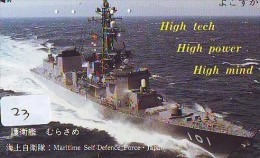 Phonecard JAPAN * War Ship (23) Boat Bateau Warship Military Ship Paquebot Navire De Guerre Boats Navy Leger Armee JAPON - Armée