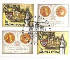 60924) UNGHERIA SOPRON DA 1 FT-COPPIA DEL N. 2569 CON VIGNETTA USATI NON DENTELLATI - Errors, Freaks & Oddities (EFO)