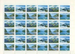 Russia 2004 Sheet World Natural Heritage Golden Mountains Of Altai Lake River Nature Stamps MNH Michel 1217-1219 - Collezioni