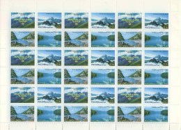 Russia 2004 Sheet World Natural Heritage Golden Mountains Of Altai Lake River Water Region Nature Stamps MNH Mi 1217-19 - Feuilles Complètes
