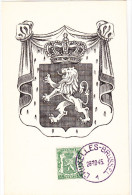 Carte Maximum BELGIQUE N°Yvert 425 (ARMOIRIES) Obl 1945 - 1934-1951