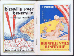 BLONVILLE-sur-MER BÉNERVILLE 1937 Couv. Jacques Prenant Normandie Plages Pêche Tennis-Club Golf Casino Rallye Automobile - Normandie