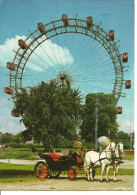 Vienna, Wien (Austria) Prater, Riesenrad, Big Wheel, Ruota Panoramica E Carrozza Con Cavalli, Carriage With Horses - Prater