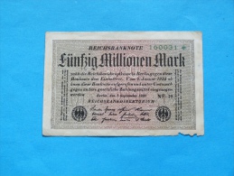 50 MILLIONEN MARK   1923 - 50 Miljoen Mark
