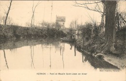 VERNON PONT ET MOULIN SAINT JEAN EN HIVER - Vernon