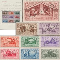 Italie 1930 Y&T 263/71, Sassone 292/290. Virgile, Impression En Rotogravure, Specimen, Saggio. Vache Cérès Moissons Feu - Ecrivains