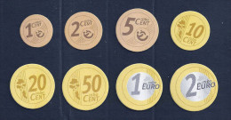 Spielgeld "ROBA" 1 EURO Cent. To 2 Euro (8 Pieces), Training, Education, Play Money, RRR, UNC - Other & Unclassified