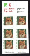 2000   $0.60 DEFINITIVE  Red Fox  Sc 1879  Card Of 6  BK 238 - Full Booklets