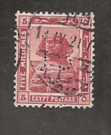 Perfin Perforé Firmenlochung Egypt SG 90 CLC  Crédit Lyonnais Le Caire - 1915-1921 Protectorat Britannique