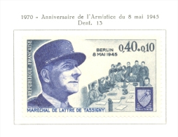 Timbre Neuf - 1970 -  France - Y&T 1639 - Anniversaire De L'armistice Du 8 Mai 1945 - Other & Unclassified