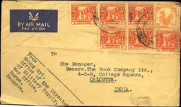 UNION OF BURMA (MYANMAR) COMMERCIAL COVER POSTED TO INDIA-1950-BX1-56 - Myanmar (Birmanie 1948-...)