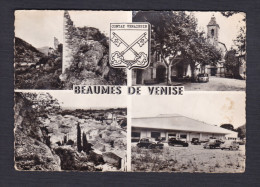 CPSM Beaumes De Venise Multivues Chateau Eglise Vue Generale Cooperative ( Voitures Blason Ed. CELLARD) - Beaumes De Venise