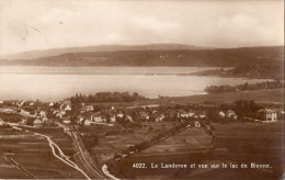 LE LANDERON ET VUE SUR LE LAC DE BIENNE -  Janvier 1923 - Le Landeron