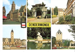 Groeten Uit Dendermonde-(Un Bonjour De Termonde)-Multivues-Hôtel De Ville-Palais De Justice.Vieilles Voitures-Citroën CX - Dendermonde