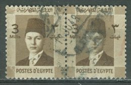 EGYPT 1937-44: Sc 208 / YT 189, Pair, O - FREE SHIPPING ABOVE 10 EURO - Usados