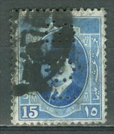 EGYPT 1923-24: Sc 98 / YT 88, PERFIN, O - FREE SHIPPING ABOVE 10 EURO - Oblitérés