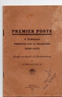 Premier Poste 4 Tableaux Présentés Par La Promotion 1929-1932 ECOLE NORMALE D'INSTITUTRICES De Périgueux (Lot 1 ) - 18 Ans Et Plus