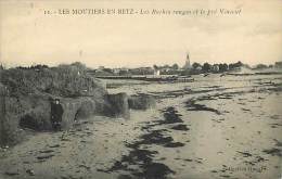 - Loire Atlantique -ref -B641-  Les Moutiers En Retz - Les Roches Rouges Et Le Pre Vincent - Carte Bon Etat - - Les Moutiers-en-Retz