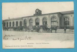 CPA Attelages Devant La Gare De Villebourbon MONTAUBAN 82 - Montauban