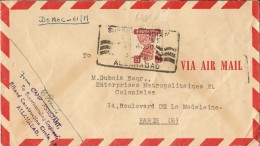 Allamabad-via France- Par Avion-india Postage 12as - Briefe U. Dokumente