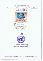 UNG+ Vereinte Nationen Genf 1969 Mi 2 Flagge - Aufnahme Der BRD Und Der DDR 1973 - Lettres & Documents