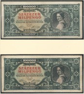 Hongary  1946 100.000 Milpengo 29.04.1946   Lighter,darker Shades - Hungary