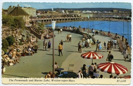 WESTON SUPER MARE : THE PROMENADE AND MARINE LAKE / ADDRESS - ABERGAVENNY, GOVILON, THE AVENUE (ROBINSON) - Weston-Super-Mare