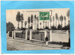 Champigny Sur Marne-le Monument 1870-71-gardien En Uniforme à L'entrée -a Voyagé 1905-édition Paciolle - Champigny