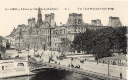 75 - PARIS - L´Hotel De Ville Et Le Pont D´Arcole - The Town Hall And Arcole Bridge - Neuve - Brücken