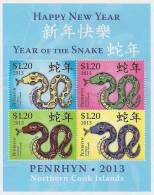 PENRHYN - 2013 - Nouvel An Chinois, Année Du Serpent  -  BF Neufs // Mnh - Penrhyn