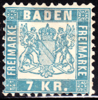 Baden 1868 7 Kr Mint. Scott 28 (or Perhaps 28a). - Ungebraucht