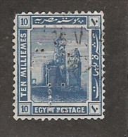 Perfin Perforé Firmenlochung Egypt SG 91 AB E  Anglo Belgian Company Of Egypt Ltd - 1915-1921 Protectorat Britannique