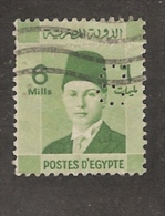 Perfin Perforé Firmenlochung Egypt Sc 211 OB  Ottoman Bank - Used Stamps