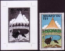 Niuafoou 1993 - $1.00  Volcano And Megapode Birds - Proof + Specimen - Tonga (1970-...)