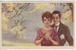 Bompard, Couple&Margherita,  Art Deco Anni 20 (originale) Cartolina Fp Non Viaggiata - Bompard, S.