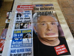 AFFICHE FRANCE DIMANCHE MICHEL SARDOU REGARDEZ MES VENTES ! J´EN AI D´AUTRES - Tijdschriften & Catalogi