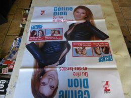 AFFICHE TELE 7 JOURS CELINE DION REGARDEZ MES VENTES ! J´EN AI D´AUTRES - Riviste & Cataloghi