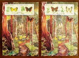 NOUVELLE CALEDONIE Papillons, Papillon, Butterflies, Mariposas, Yvert N° 623/26 FDC, Carte Maximum, Maximum Card - Mariposas