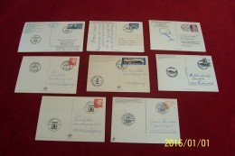 LOT 8 CARTES DE  PHILATELIQUE DE SUEDE - Colecciones