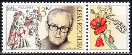 Czech Rep. / Stamps (2016) 0873 KP: Karel Svolinsky (1896-1986) Czech Painter, Pedagogue (folk Costume, Flowers, Birds) - Unused Stamps