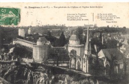 35 - FOUGERES - Vue Générale Du Château Et L'Eglise Saint-Sulpice - Fougeres