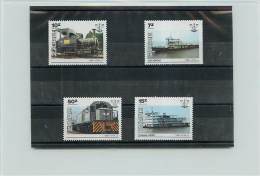 CONGO ZAIRE 1985 - TRENI - TRAIN -LOCOMOTIVES - 4 VALORI - Nuovi